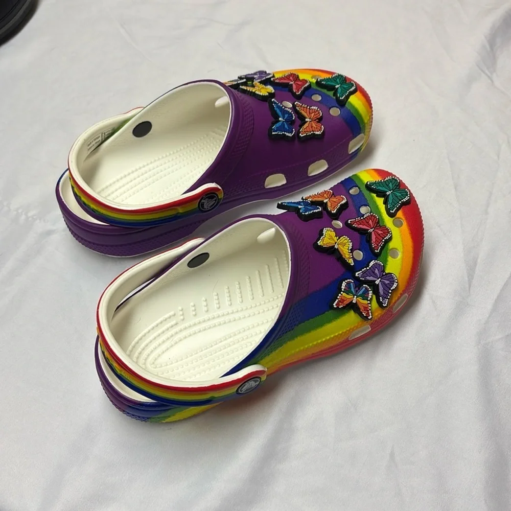 Colorful Butterfly Crocs - Picture 3 of 5